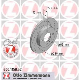 Kit disques frein avant gauche/droit (73-00, 239x12, 4/100, perforés)