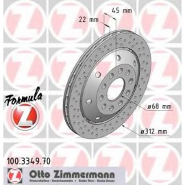 Disque frein arrière gauche (00-02, 312x22, 5/112, perforé)