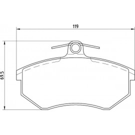 Kit plaquettes frein avant (80-86)