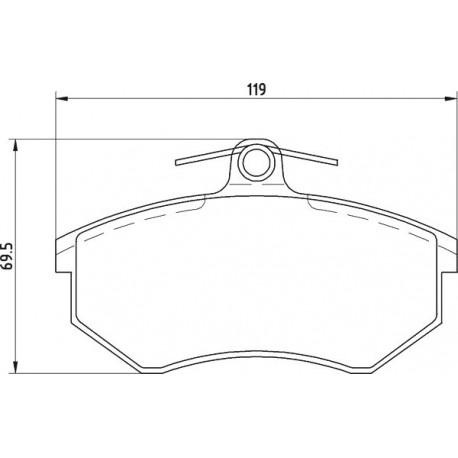 Kit plaquettes frein avant (80-86)