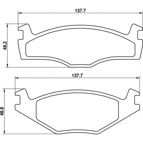 Kit plaquettes freins avant (74-92)