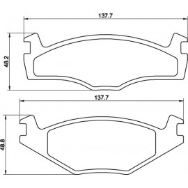 Kit plaquettes frein avant (79-98)