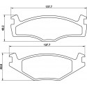 Kit plaquettes frein avant (79-98)