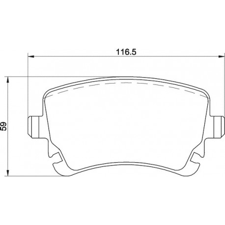 Kit plaquettes frein arrière (03-10)