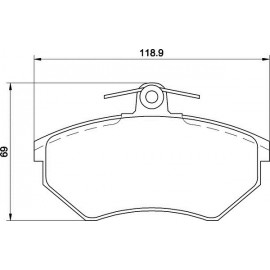 Kit plaquettes frein avant (85-01)