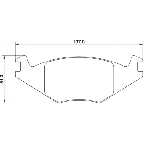 Kit plaquettes frein avant (84-96)