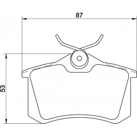 Kit plaquettes frein arrière (00-02)