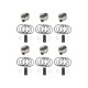 Kit pistons H.P. "Wiseco" moteur VR6 2.8-2.9L 12VT (91-00, AAA/ABV/AES/AMY, turbo)