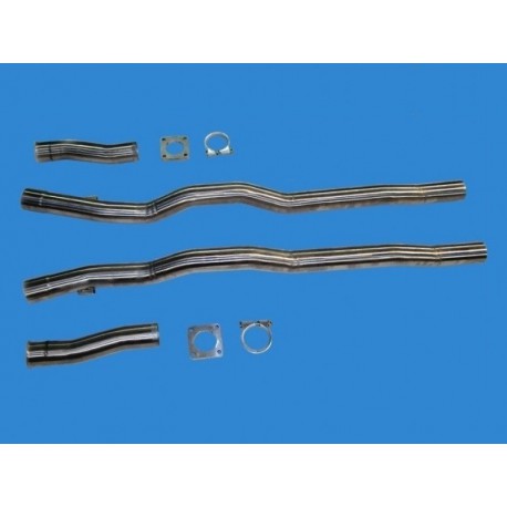 Kit tubes remplacement catalyseurs d'échappement Audi 200 44Q Avant/Limousine Quattro 20VT (89-90, 2x60mm)