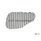 Grille pare-chocs avant gauche Audi 80 B4 Avant Quattro RS2 (94-96, noire)