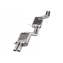 Ligne d'échappement Audi 200 44Q Avant/Limousine Quattro 20VT (89-90, 2x60mm, 2x70mm, après catalyseurs)