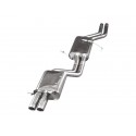 Ligne d'échappement Audi 200 44Q Avant/Limousine Quattro 20VT (89-90, 2x60mm, 2x70mm, après catalyseurs)