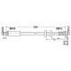 Flexible frein avant gauche intérieur (72-74, M10x1.0x205)