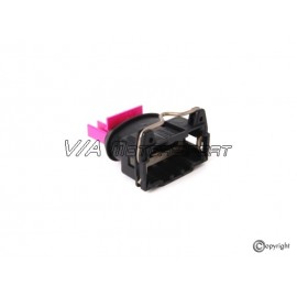 Boîtier à fiches plates femelle (87-08, 4 pôles, noir)