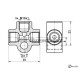 Répartiteur tuyaux de freins (52-03, 3 voies, M10x1.0)