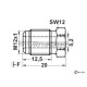 Ecrou raccord de tuyaux freins (89-06, M12x1/5.2 SW11)