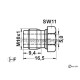 Ecrou raccord de tuyaux freins (47-, M10x1/5.3 SW11)