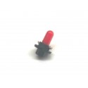 Ampoule/socle combiné d'indicateurs tableau de bord (87-00, B2.4W-12V1.2W, rouge clair)