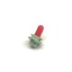 Ampoule/socle combiné d'indicateurs tableau de bord (87-00, B2.4W-12V2W, rouge foncée)