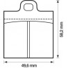 Kit plaquettes freins avant gauche/droit (66-71)