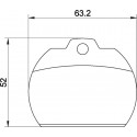 Kit plaquettes freins avant gauche/droite (72-80)