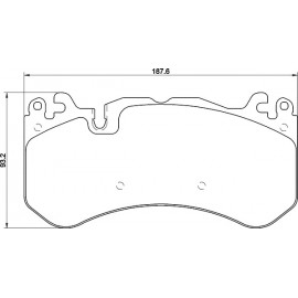 Kit plaquettes freins avant gauche/droite (08-18)