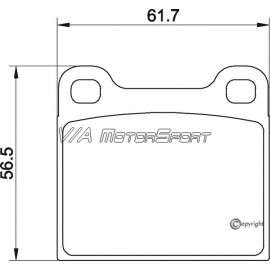 Kit plaquettes freins avant gauche/droite (66-74)