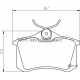 Kit plaquettes freins arrière gauche/droite (95-16)