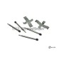 Kit fixations plaquettes de freins avant gauche/droite "ATE" (71-74, 2 axes de retenue)