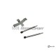 Kit fixations plaquettes de freins avant gauche/droite "ATE" (71-72-94-03/65-71, 2 axes de retenue)