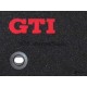 Kit tapis de sol avant/arrière gauche/droit "GTI" Volkswagen Golf I GTI 17 (74-84, velour, noir/rouge)