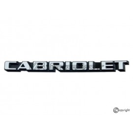 Monogramme coffre arrière "Cabriolet" (83-93, blanc)