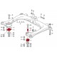 Kit supports pont de transmission arrière gauche/droit avant S.D. (80-96)
