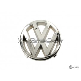 Emblème calandre jupe avant "VW" (84-04, chromé)