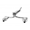 Ligne d'échappement Audi A4 8E/8H Avant/Cabriolet/Limousine 1.8T/2.0L TFSI (01-08, 2x60mm, 2x90mm, après catalyseur)