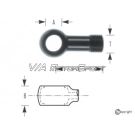 Raccord banjo simple droit (M14x1.5, M12, cône convexe 60°)