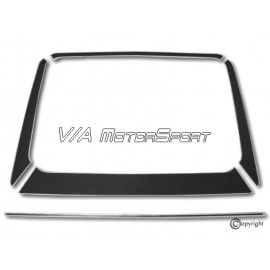 Kit bandes décoratives hayon arrière Volkswagen Golf I GTI 17 (76-84, noires)