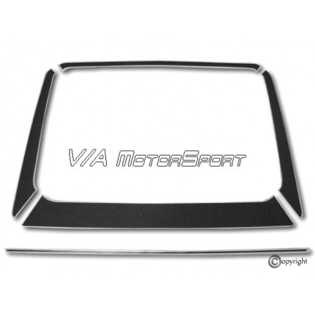 Kit bandes décoratives hayon arrière Volkswagen Golf I GTI 17 (76-84, noires)