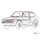 Joint pare-brise avant Volkswagen Golf I/Golf I Cabriolet/Jetta I 17/155/16 (74-93, jonc)