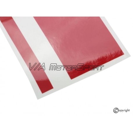 Kit bandes décoratives carrosserie gauche/droite inférieure VW Golf I & II/Jetta I & II GTI/GLI (76-86, rouges brillantes)