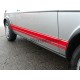 Kit bandes décoratives carrosserie gauche/droite inférieure VW Golf I & II/Jetta I & II GTI/GLI (76-86, rouges brillantes)
