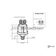 Capteur pression & voyant d'huile "VDO" (G : 0-10b/WK : 0.50±0.15b, M10)