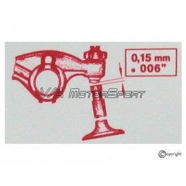 Etiquette autocollante de moteur "Jeu aux soupapes 0.15mm" (64-86)