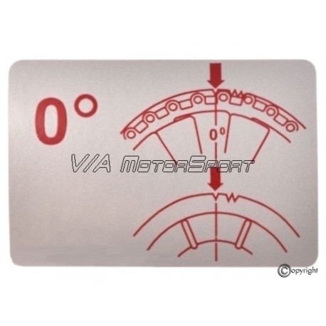Etiquette autocollante de moteur "Point d'allumage 0°" (64-86)