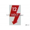 Etiquette autocollante de montant, colonne-A "12 VOLT" (67-03)