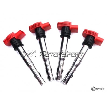 Kit bobines d'allumage avec fiches bougies H.P. "R8" moteur R4 1.6-2.0L 8-20VT (02-)