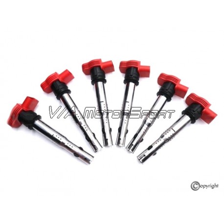 Kit bobines d'allumage avec fiches bougies H.P. "R8" moteur V6 2.4-3.0L 12-30VT (02-)