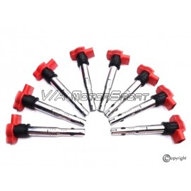 Kit bobines d'allumage avec fiches bougies H.P. "R8" moteur V8 3.6-4.2L 32-40VT (02-)