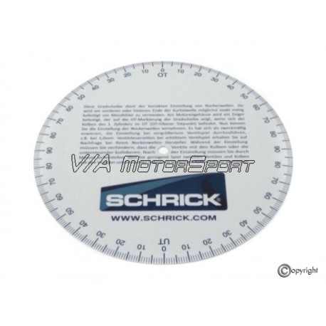 Disque gradué calage distribution sur vilebrequin "Schrick" (200mm)