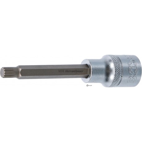 Douille à embouts | longueur 100 mm | 12,5 mm (1/2") | denture multiple intérieure (pour XZN) M8
